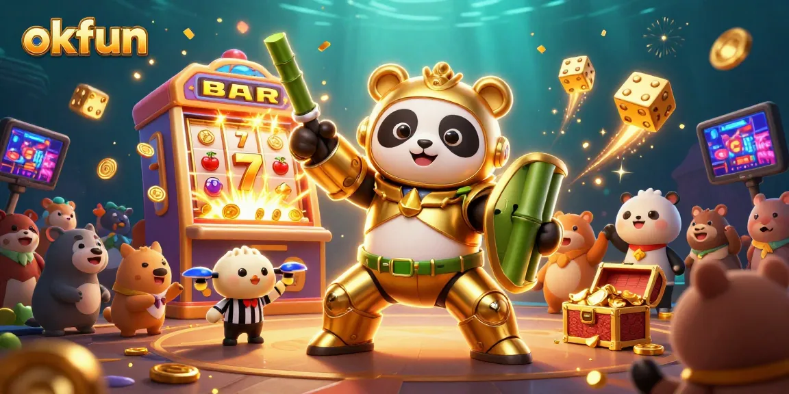 Experience thrilling jackpot action at okfun with an exciting casino battle scene featuring colorful game elements.