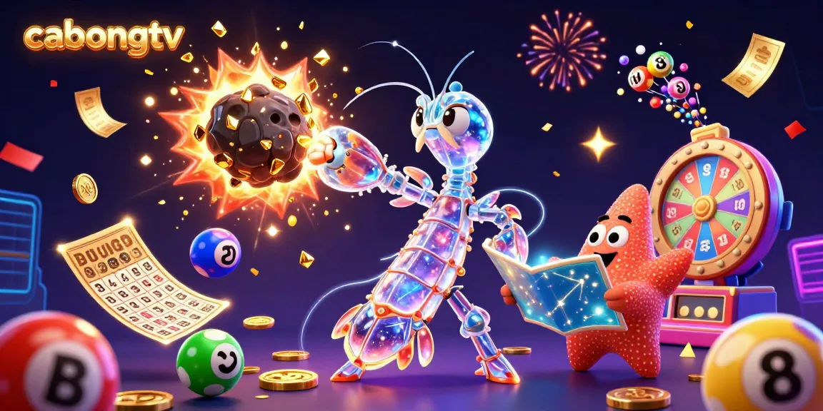 Experience thrilling gambling adventures with cabongtv in an explosive illustration featuring colorful elements and dynamic action.
