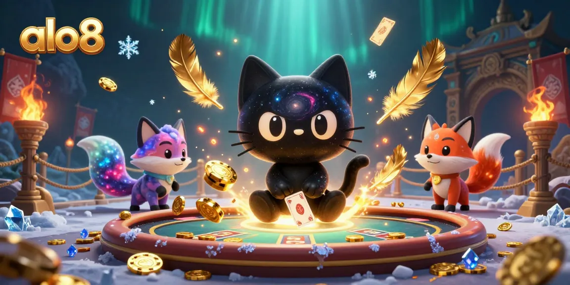 Experience the excitement of alo8 with dynamic casino elements and vibrant characters in a cosmic setting.