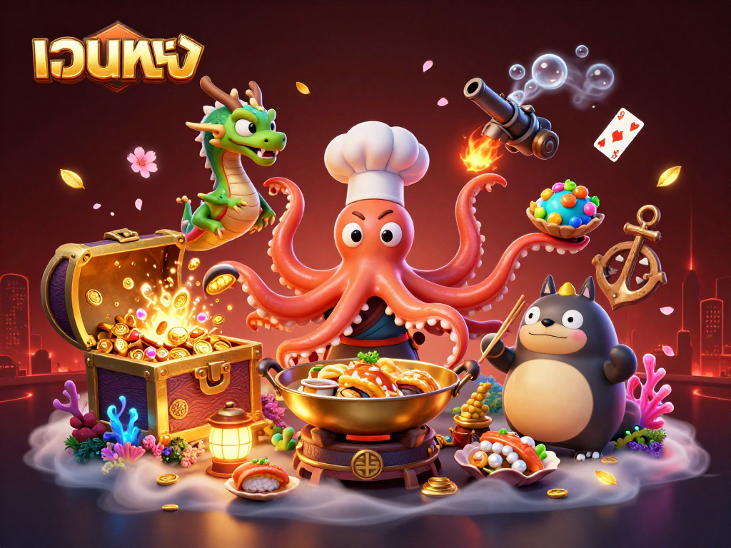 Engage with เว็บตรง and experience the thrilling underwater casino adventure featuring an octopus and dragon!