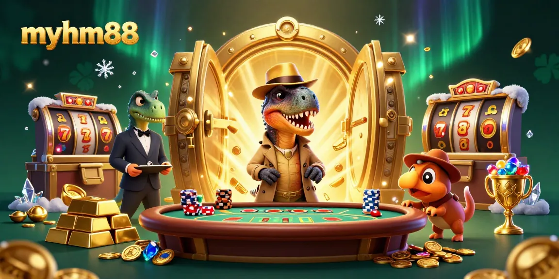 Experience the thrill of myhm88 casino with dynamic characters at a blackjack table, immersed in a vibrant scene.