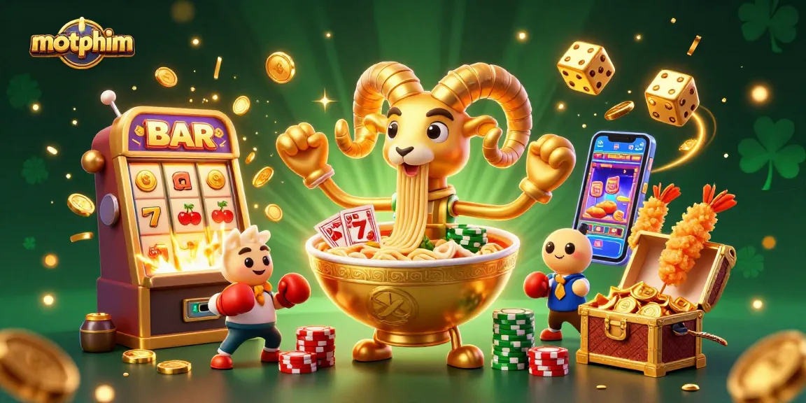 motphim showcases thrilling slots action with dynamic characters and vibrant casino elements.