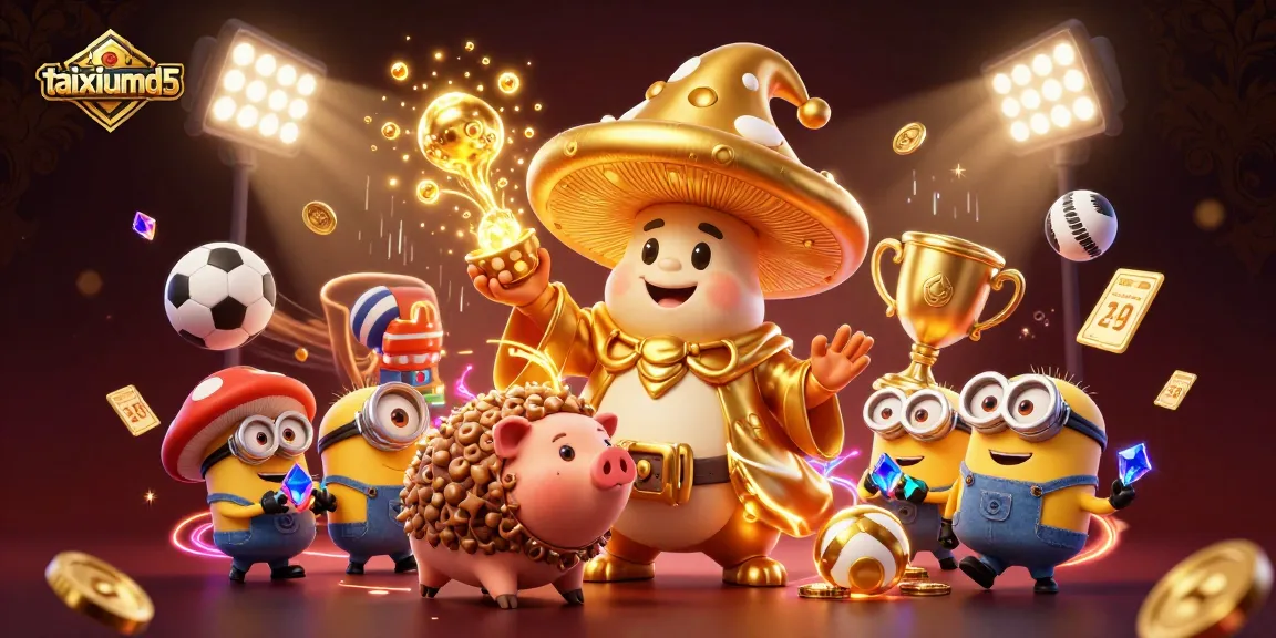 Engage in thrilling gameplay with taixiumd5 as enchanting characters channel magic and chase treasures in a vibrant casino scene.