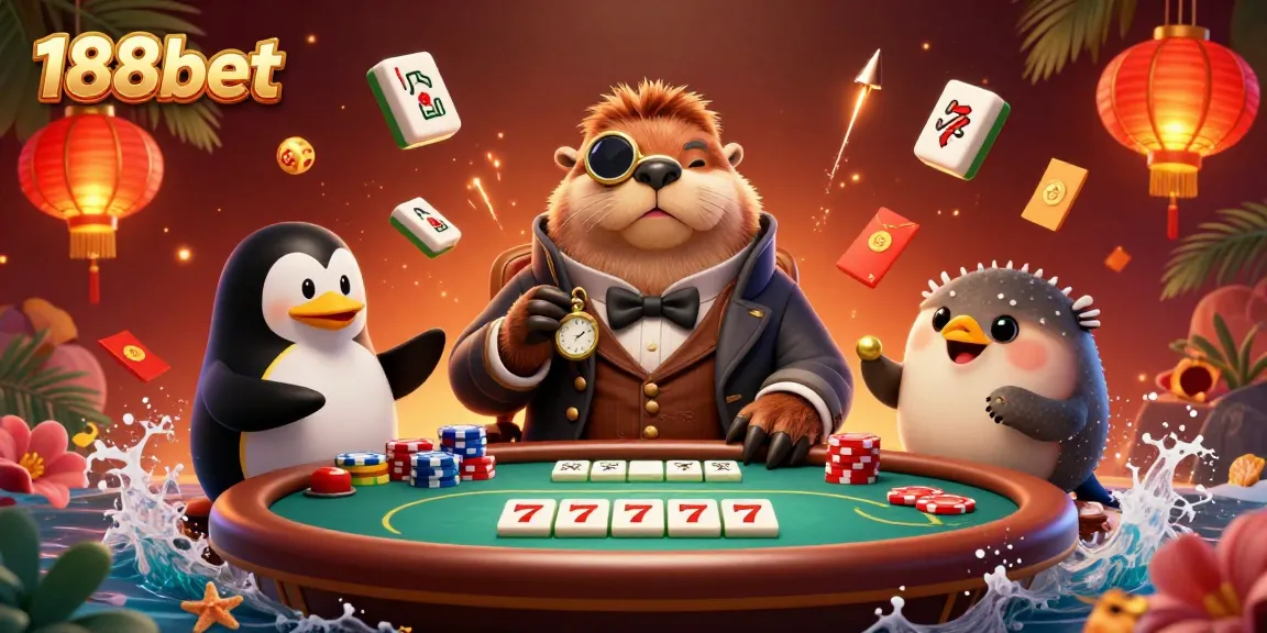 Play exciting poker with 188bet in a vibrant underwater setting filled with colorful elements and characters.
