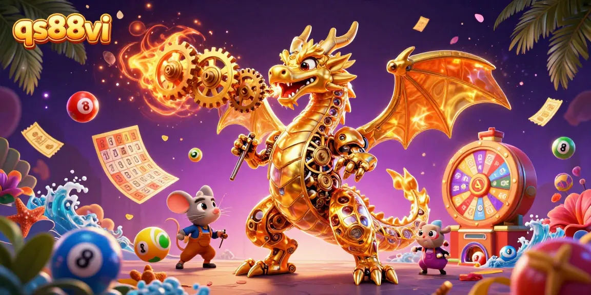 Engage with qs88vi through colorful lottery elements and a magical dragon scene for thrilling gaming.