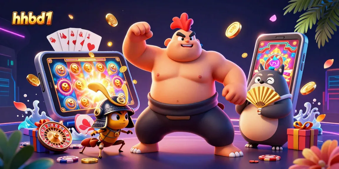 Join the excitement of hhbd1 with a dynamic 3D casino scene featuring vibrant characters and games