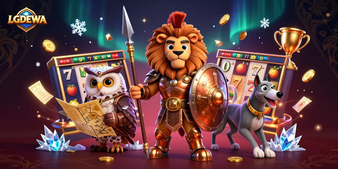 Engage with LGODEWA's dynamic casino excitement featuring heroic characters and gambling elements.