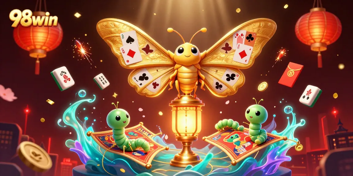 Engage with 98win's thrilling gaming landscapes featuring vibrant casino visuals and iconic symbols.