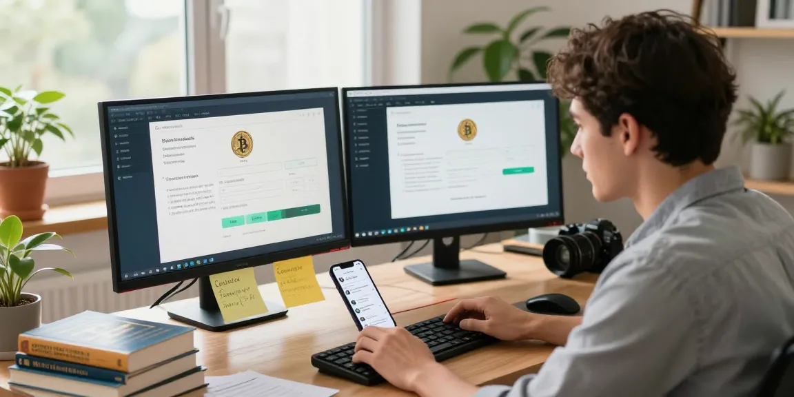 Recover lost crypto using specialized software in a modern home office setting.