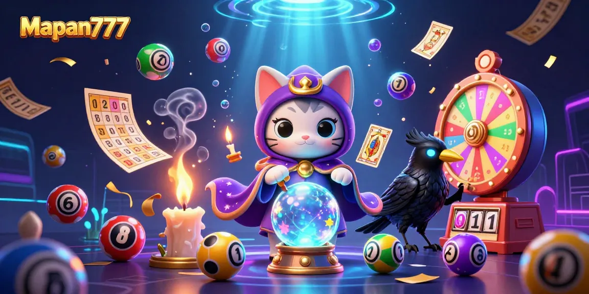 Engage in thrilling lottery action with Mapan777, featuring vibrant lottery balls and dynamic prize elements!