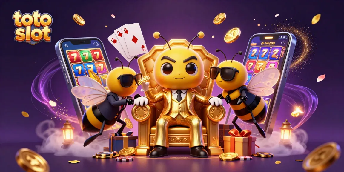 Engage with the thrilling toto slot action featuring bumblebee mob boss in a casino throne room.