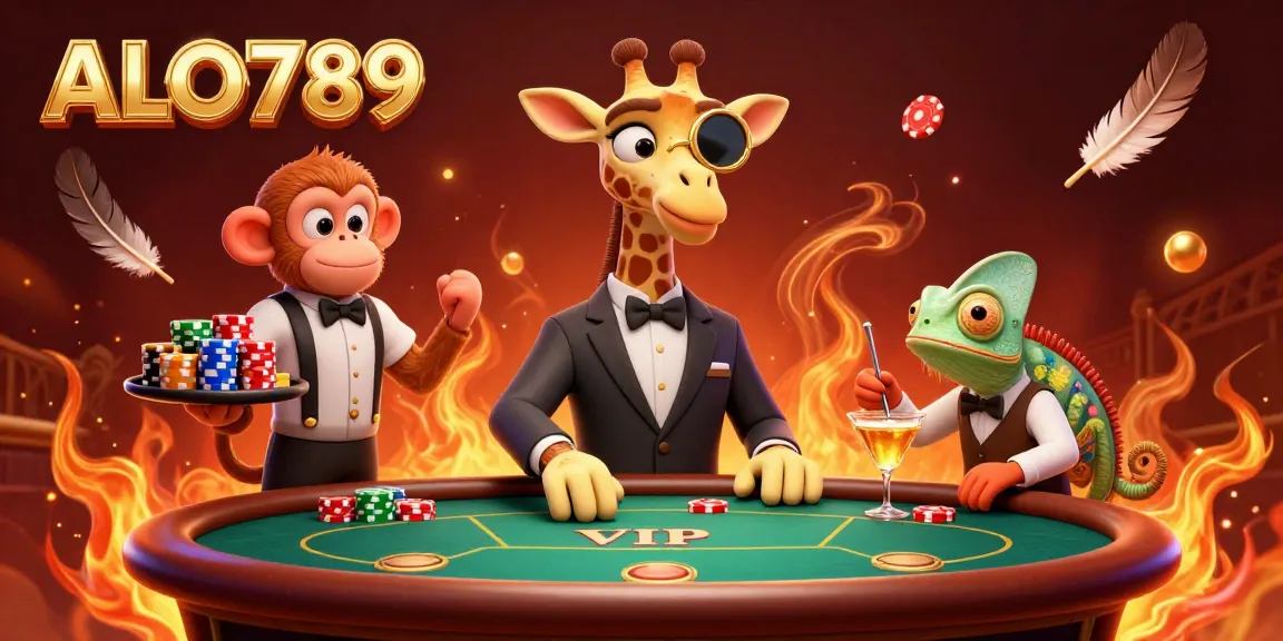 Join the excitement at ALO789 with a lively 3D illustration of live cockfighting action and casino elements.