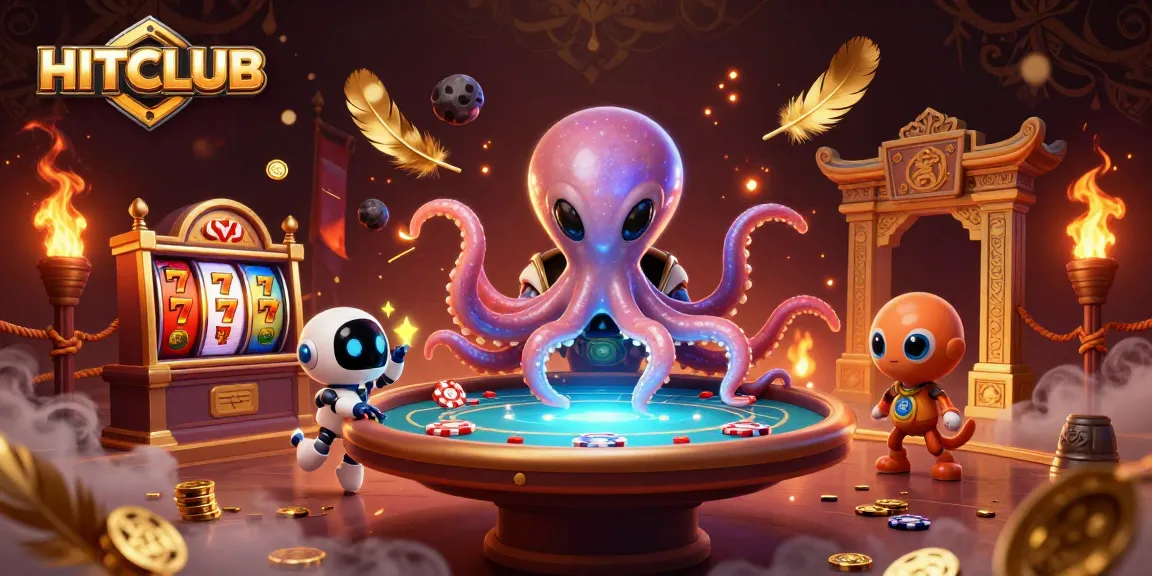 Experience HITCLUB with exciting poker chips and slots in a dynamic alien casino