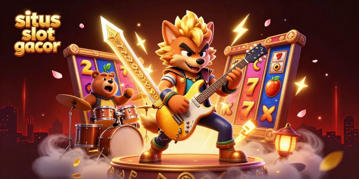 Engage with situs slot gacor in a vibrant 3D casino scene full of excitement and energy.