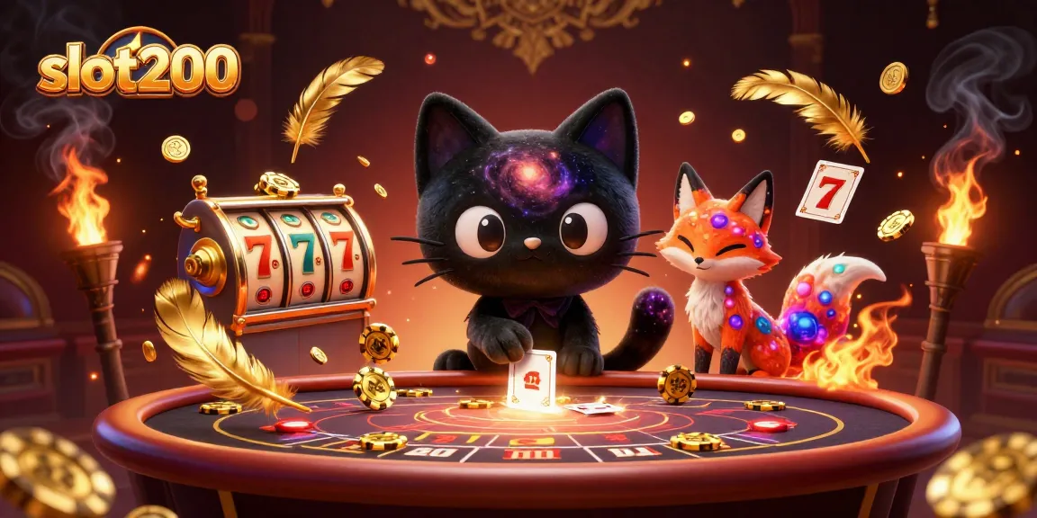 Menggoda keberuntungan di slot200 dengan kucing hitam berbintang dan teman rubah nebula.