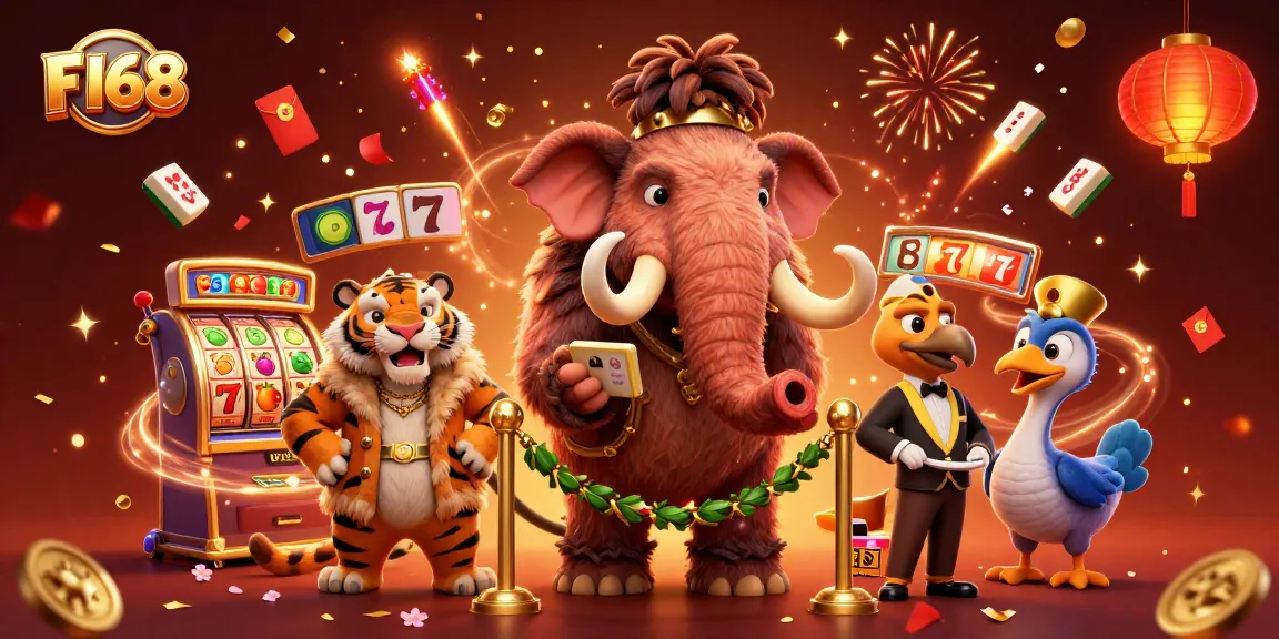 Experience F168 with a vibrant and engaging casino scene featuring unique characters and dynamic game elements.