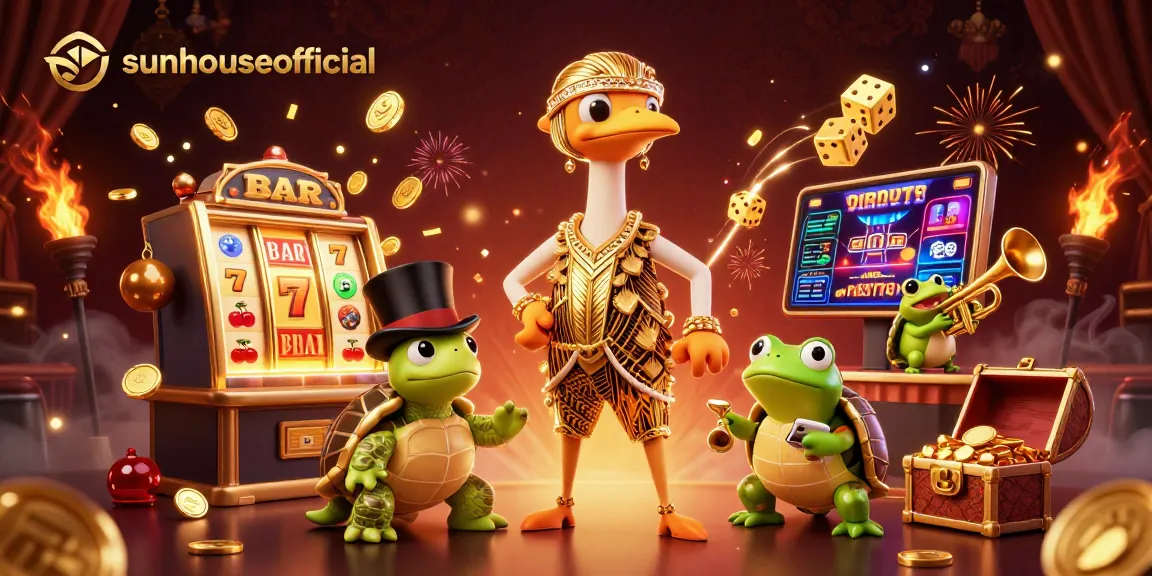 Engage with sunhouseofficial as you spin massive slot machines bursting with jackpots in a vibrant 3D casino experience.