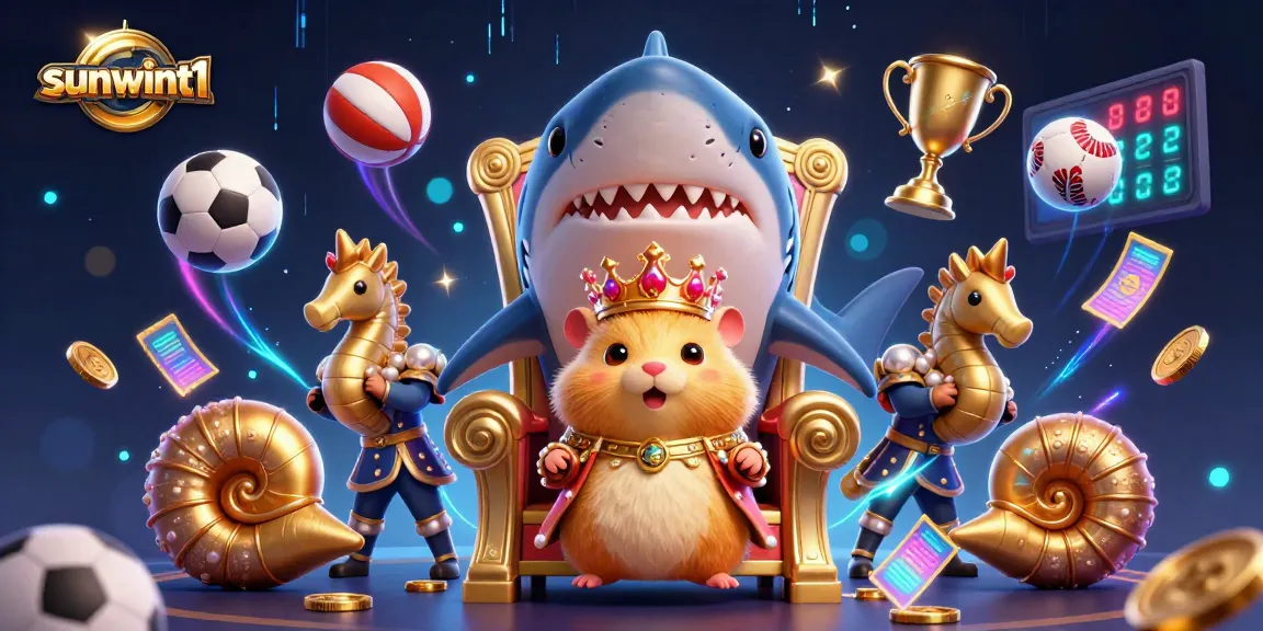 Experience thrilling gameplay at sunwint1 with a dynamic casino-themed illustration featuring exciting characters and sports betting elements.