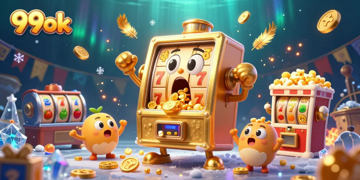 Experience the thrilling jackpot moments with 99ok's lively slot machines celebrating winnings.