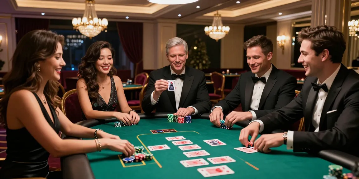 Interaksi meriah saat Login LUXURY777 di meja poker mewah dengan dekorasi elegan dan suasana meriah.