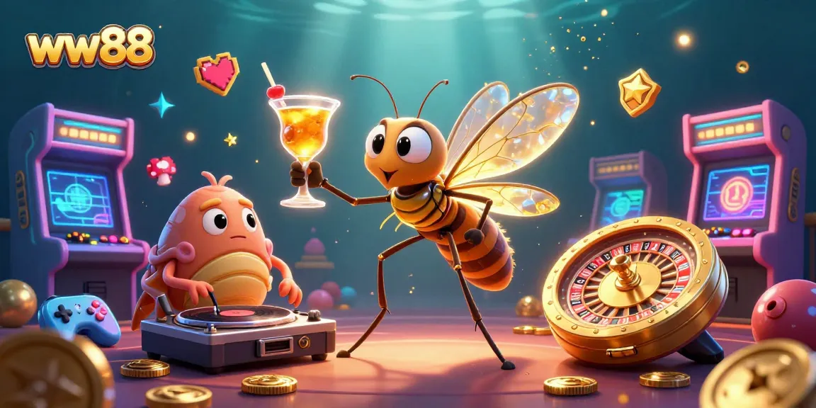 Engage with the thrilling world of ww88, featuring a vibrant casino mascot and exciting game elements.