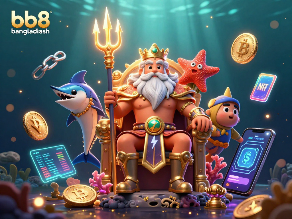 Experience gaming excitement with bb8 bangladesh treasures amidst vibrant casino themes and neon elements.