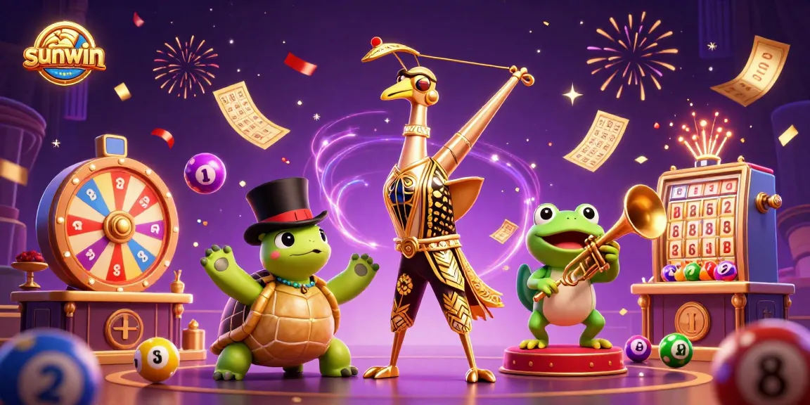 Experience thrilling wins with sunwin's vibrant lottery and bingo action in a lively casino scene.