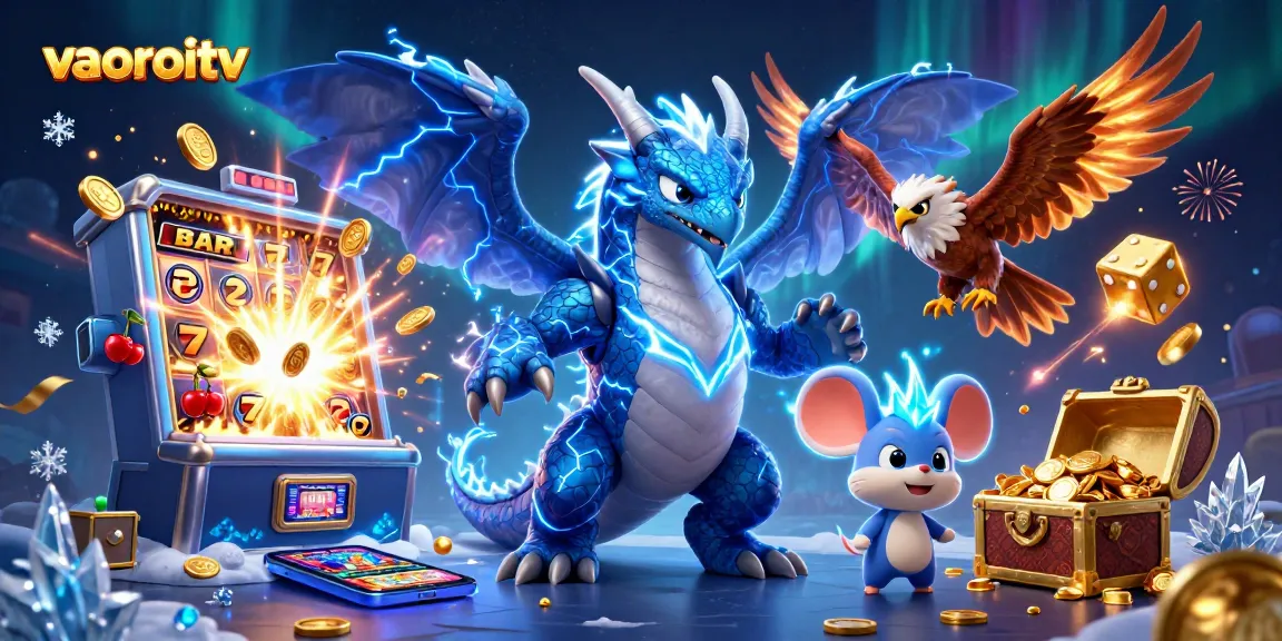 Experience thrilling gameplay with vaoroitv's electrifying atmosphere, featuring dynamic dragons and rich casino visuals.