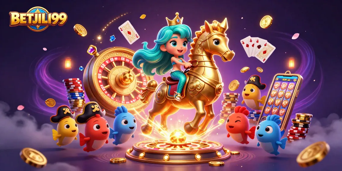 Engage with thrilling gameplay at BETJILI99 featuring a vibrant 3D casino scene.
