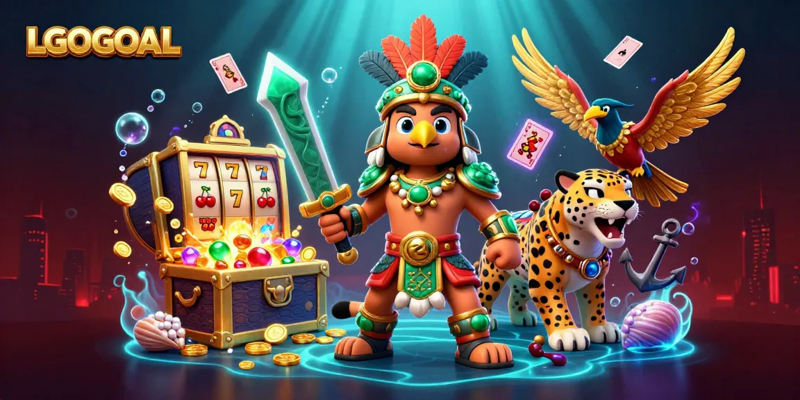 Experience the thrilling LGOGOAL slots adventure with our vibrant 3D illustration!
