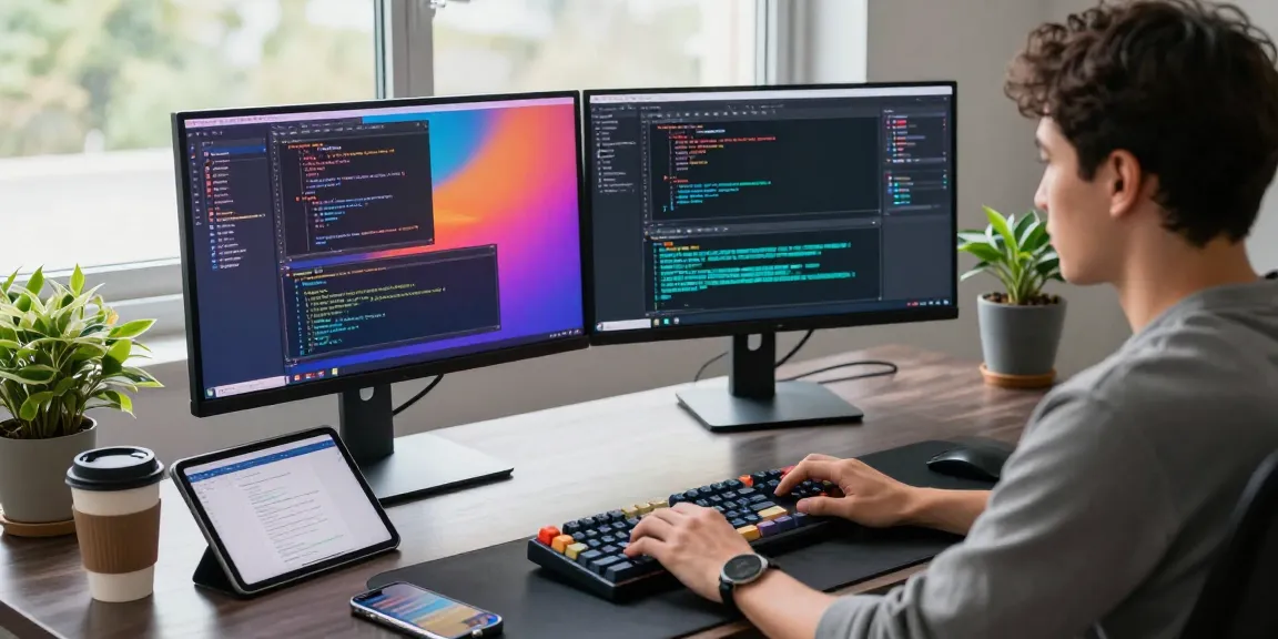 快连 software development workspace showcasing coding efficiency and tech tools