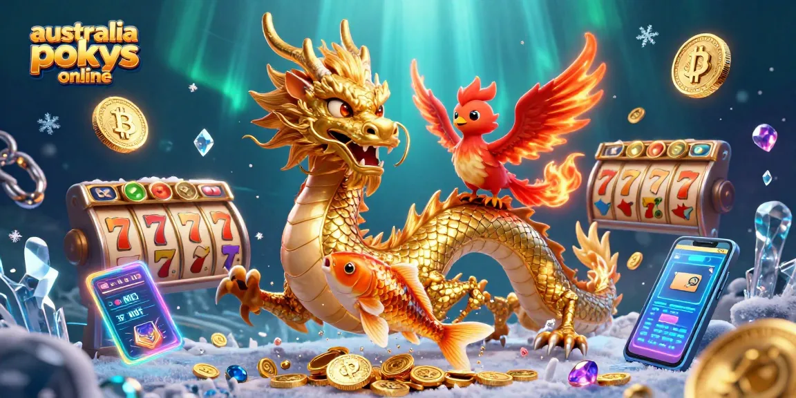 Spin to win with the exciting australia pokies online featuring vibrant characters and slot reels.