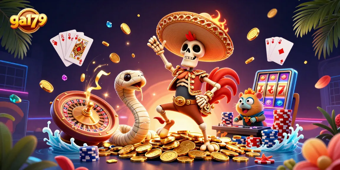 Experience vibrant gaming fun with ga179's lively casino characters and thrilling casino elements.