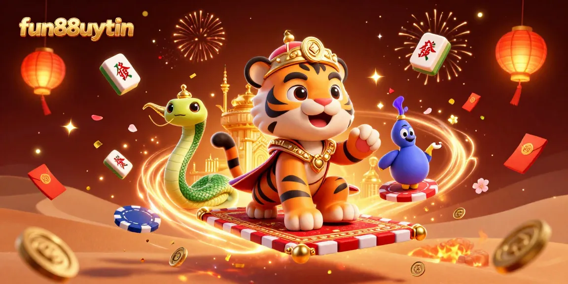 Experience fun88uytin as you win big in a vibrant 3D casino scene filled with excitement.