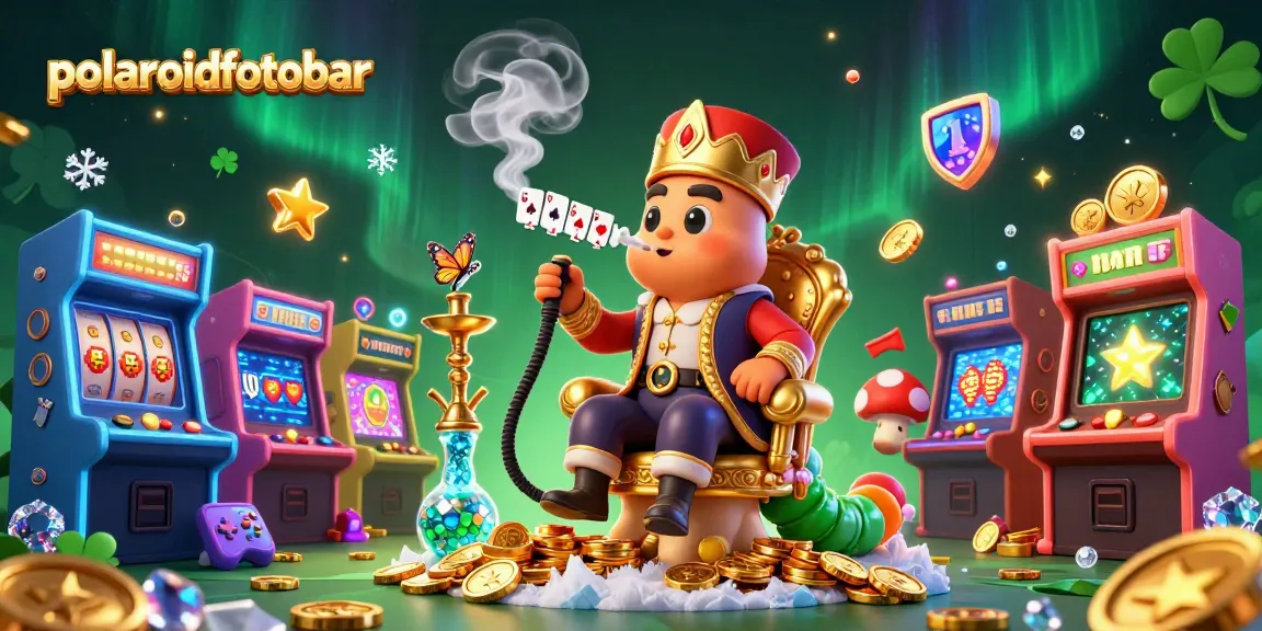 Experience excitement with polaroidfotobar's creative gambling illustration showcasing vibrant casino symbols.