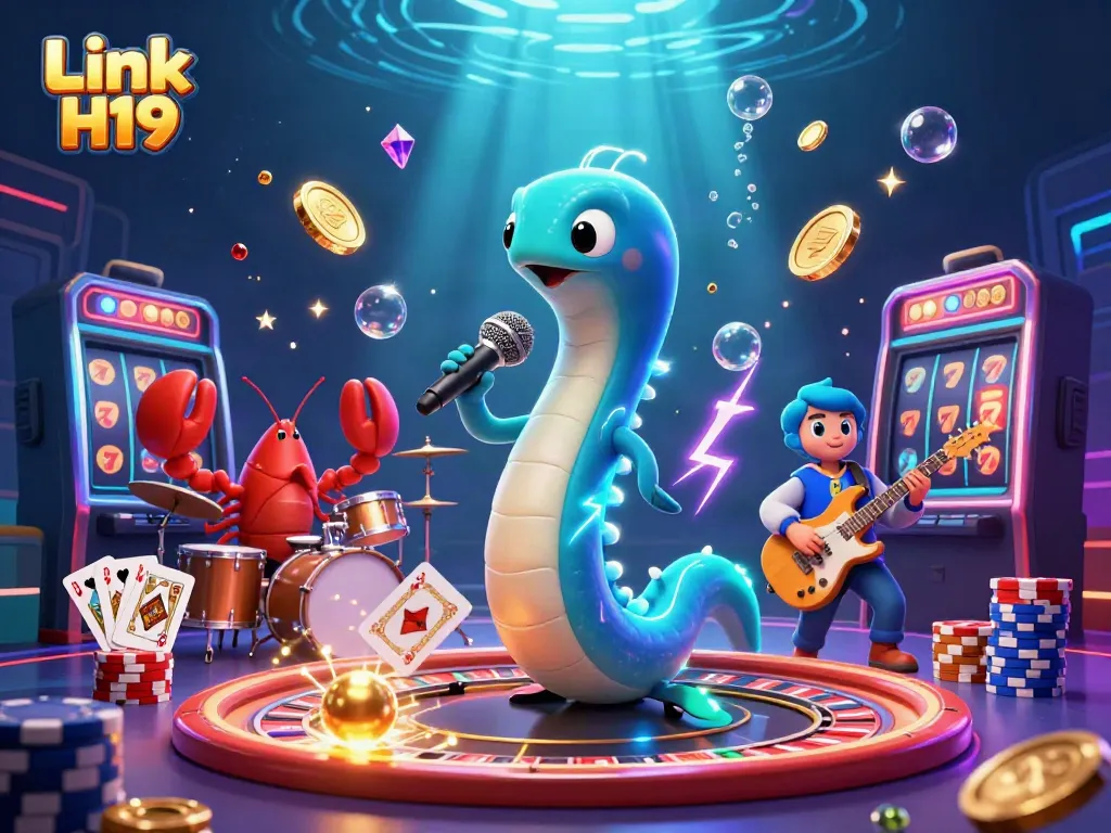 Experience a vibrant underwater casino scene showcasing Link H19 with dynamic characters and rich gaming elements.