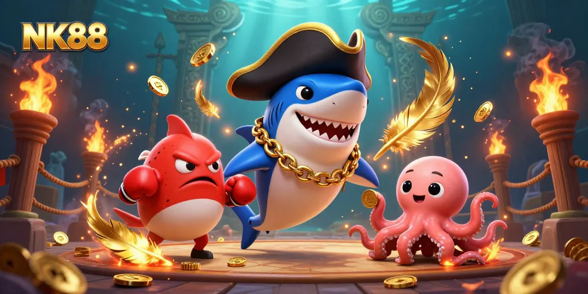 Engage with exciting game strategies at NK88, featuring vibrant characters and dynamic casino elements.