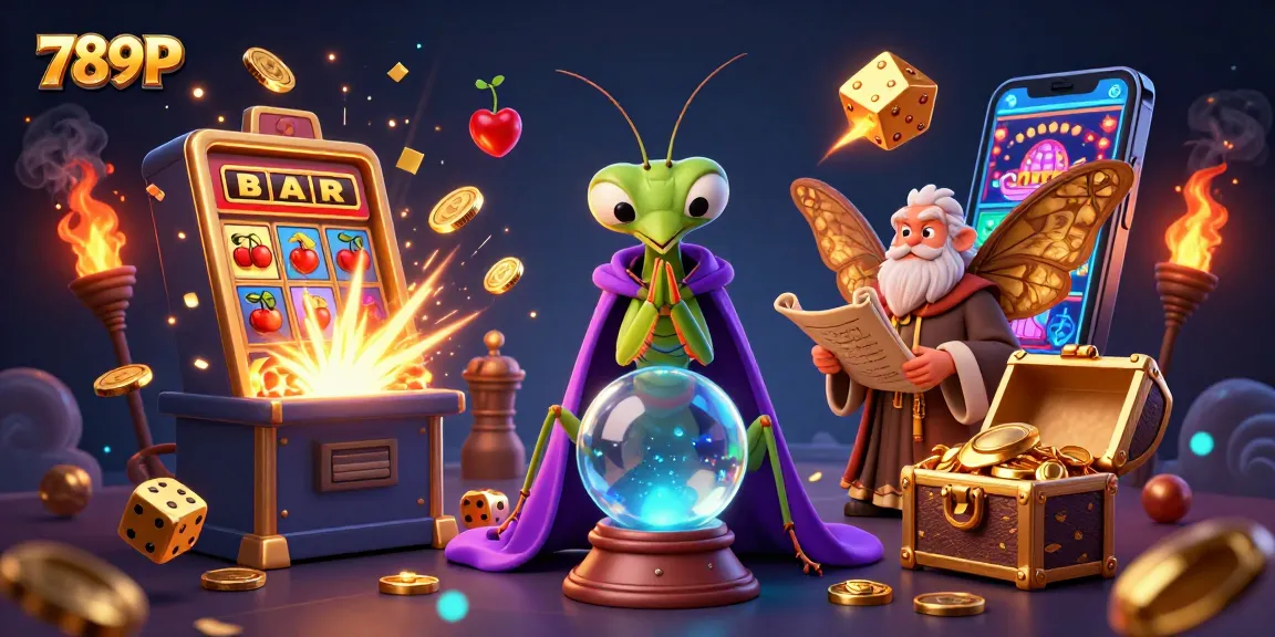 Delve into the thrilling world of 789P with a vibrant casino scene featuring a mystical fortune teller and game symbols.