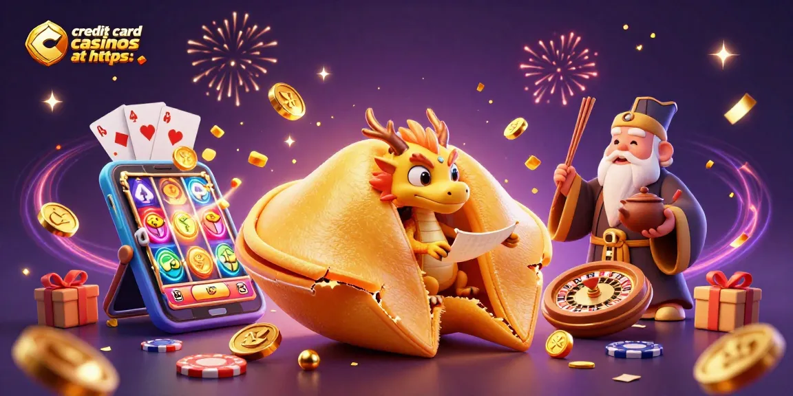 Engage with credit card casinos at https: featuring dynamic casino elements in a vibrant 3D scene.