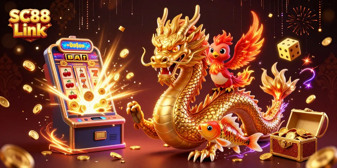 Experience thrilling gameplay and win big with SC88 Link in this vibrant casino scene.