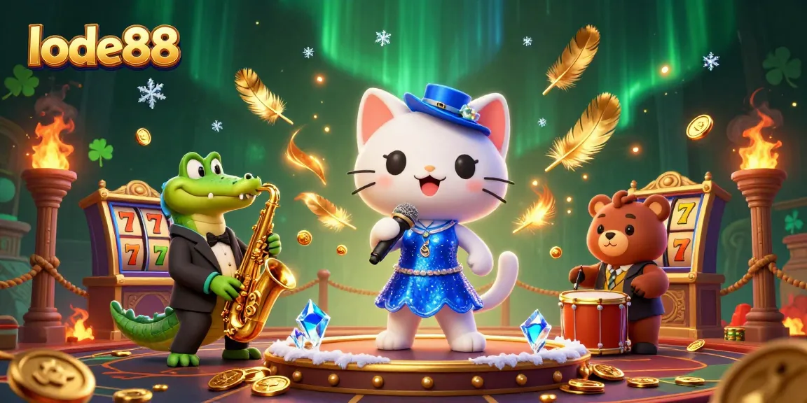 Join lode88 for a thrilling casino experience with a jazzy cat, crocodile, and bear!