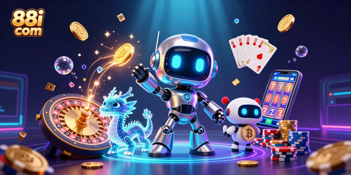 Experience thrilling gameplay at 88i com with captivating robotic mascots and dynamic casino elements
