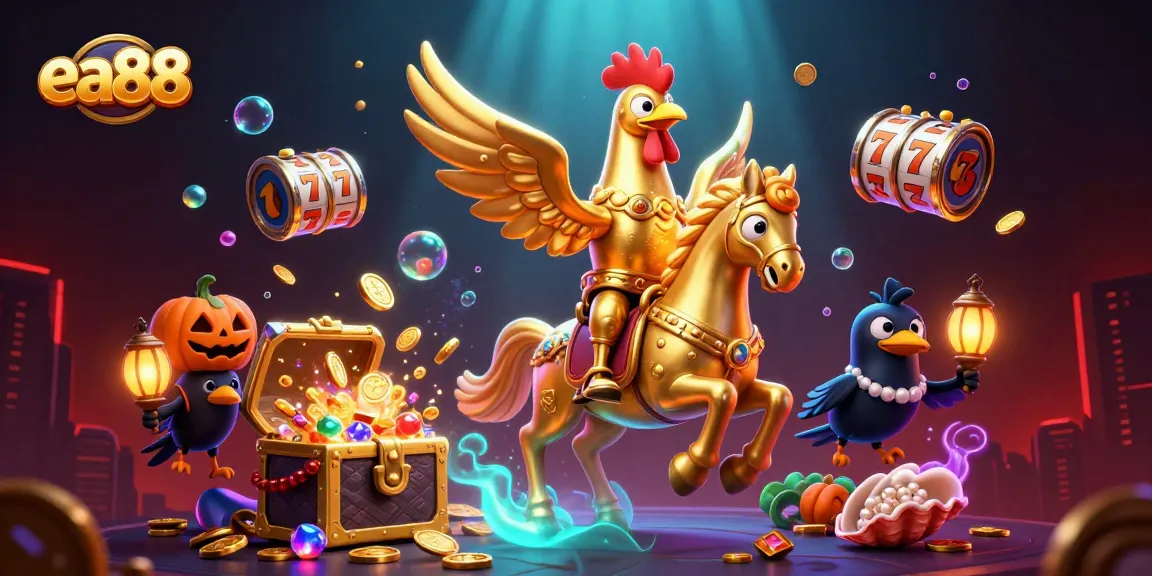Experience exciting gaming at ea88 with vibrant casino elements and a unique cartoon adventure.