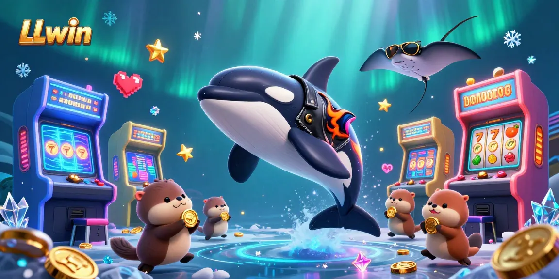 LLwin brings vivid underwater gaming adventure with cartoon characters interacting in a lively casino scene