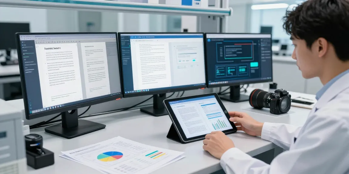 Detect fake pdf documents in a modern verification lab with AI technology