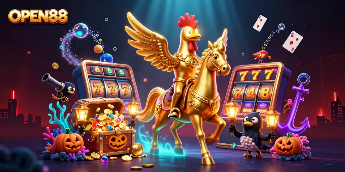 Experience exciting gameplay at OPEN88 with dynamic casino elements and vibrant characters.