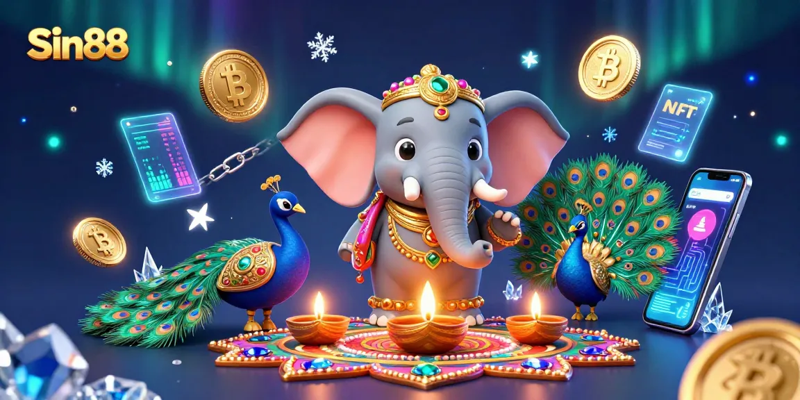 Play exciting games at Sin88 with vibrant 3D characters surrounded by crypto elements.