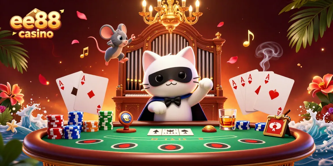 Experience the excitement of ee88 casino with vibrant characters and dynamic poker action.