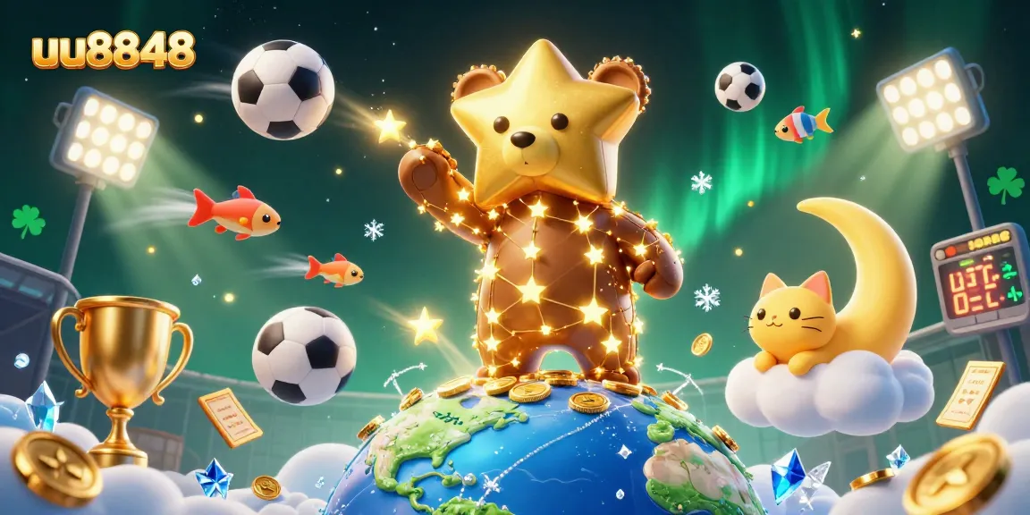 Experience winnings at uu8848 with dynamic sports-themed casino elements and vibrant characters.