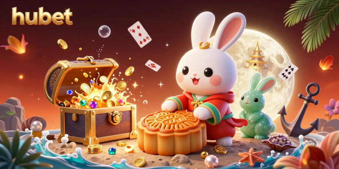 Engage with hubet's vibrant casino experience through a dynamic 3D moon-themed scene.
